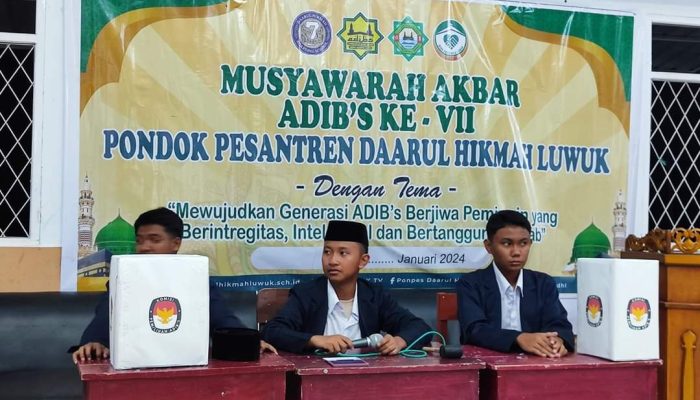 Pemilihan ADIB’s Ponpes Daarul Hikmah Luwuk Dimenangkan Aksabul Kahfi dan Rahayu