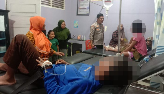 Tabrakan Terjadi di Sinorang, 1 Pemotor Dilarikan ke RSUD Luwuk 