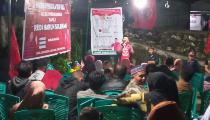 Caleg PDIP Banggai Rudi Harun Sulaeman Kampanye Tatap Muka di Salodik