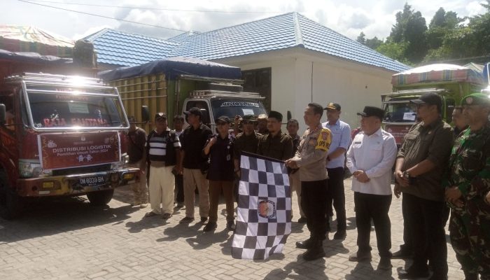 KPU Bangkep Resmi Lepas Pendistribusian Logistik Pemilu ke 11 Kecamatan