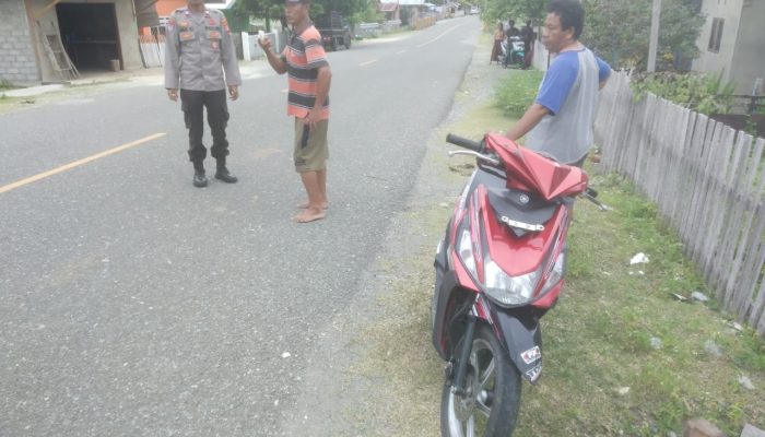 Mobil Ambulance dan Yamaha Mio Terlibat Laka di Pagimana, Pemotor Luka-luka 