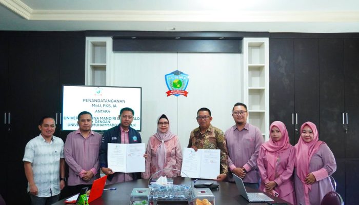 Unismuh Luwuk dan UBM Gorontalo Teken MoU Terkait Peningkatan IKU Perguruan Tinggi