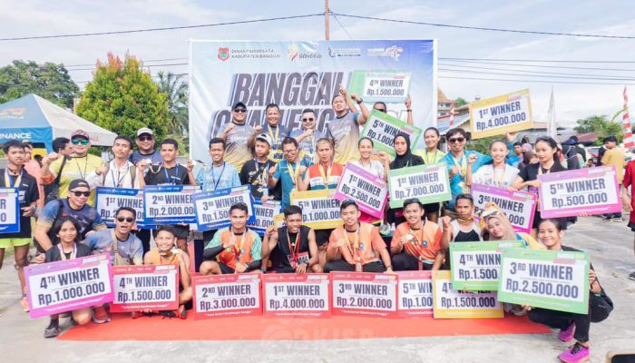 Diikuti 1.412 Peserta, Banggai Run Challenge di Toili Berlangsung Meriah