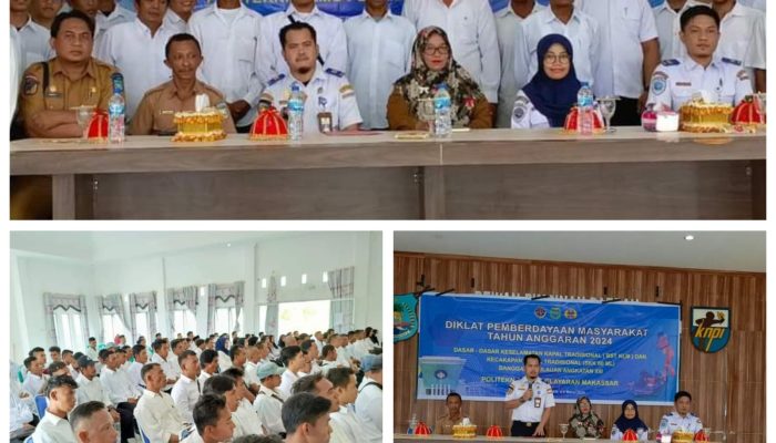 Politeknik Ilmu Pelayaran Makassar Gelar Diklat Pemberdayaan Masyarakat BST Bagi Nelayan di Bangkep