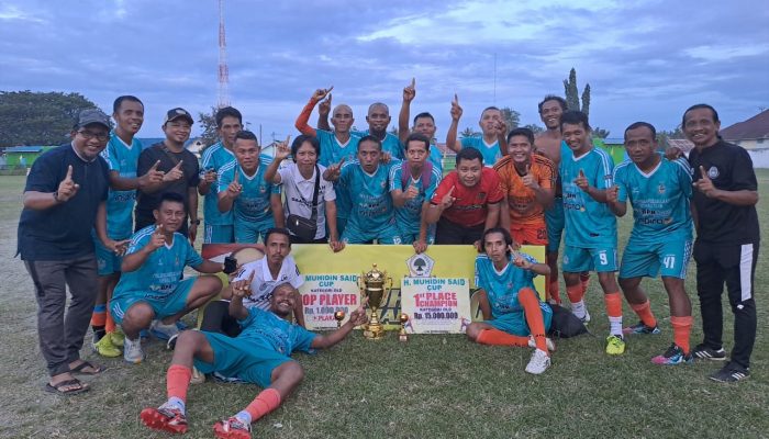 Menang 3-1 Atas Togean Old, Skuad Masjid Daarussalam Fc Jawara Turnamen U40 Muhidin Cup