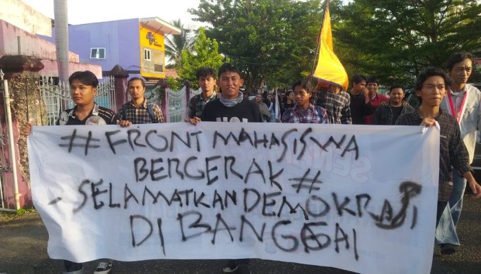 Dugaan Suap di Tubuh Penyelengara Pemilu, Mahasiswa Banggai Turun Unjuk Rasa 