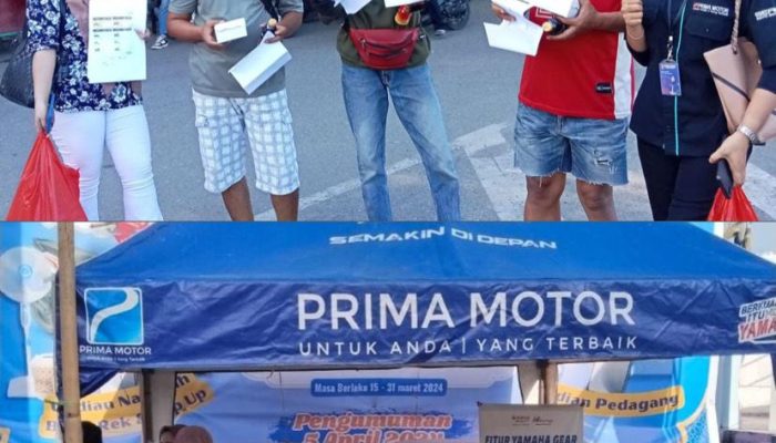 Ngabuburit Bareng Pengguna Yamaha Gear 125, Prima Motor Bagi-bagi Takjil 