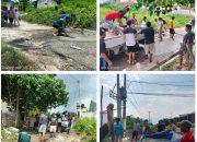 Kompak! Warga BTN Bukit Mambual Regency Kerja Bakti Perbaiki Jalan Rusak