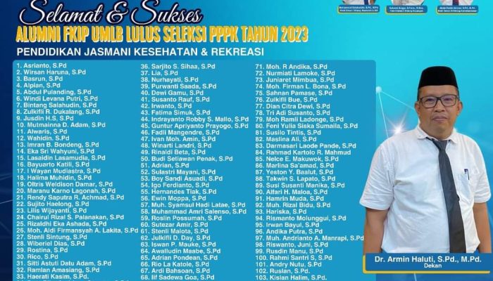 SELAMAT! 105 Alumni PJKR FKIP Unismuh Luwuk Lolos Seleksi PPPK Tahun 2023