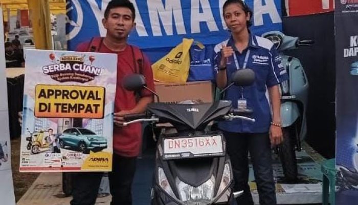 Hadirkan Display, Yamaha Prima Motor Ikut Meriahkan Adira Expo di Luwuk 