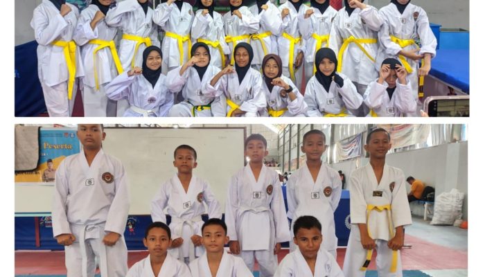 Puluhan Atlet Taekwondo Daarul Hikmah Luwuk Ikuti Ujian Kenaikan Sabuk