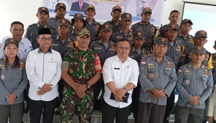 147 Anggota Satlinmas di 2 Kecamatan Bangkep Dikukuhkan 