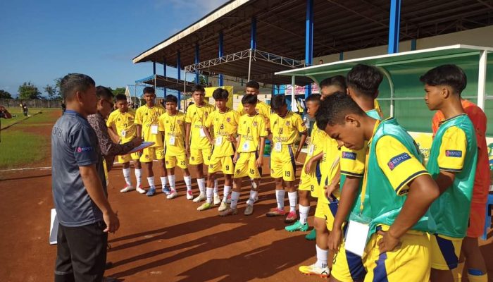 Skuad Banggai Ditahan Imbang Kota Palu 1-1 di Cabor Sepakbola Popda Sulteng 