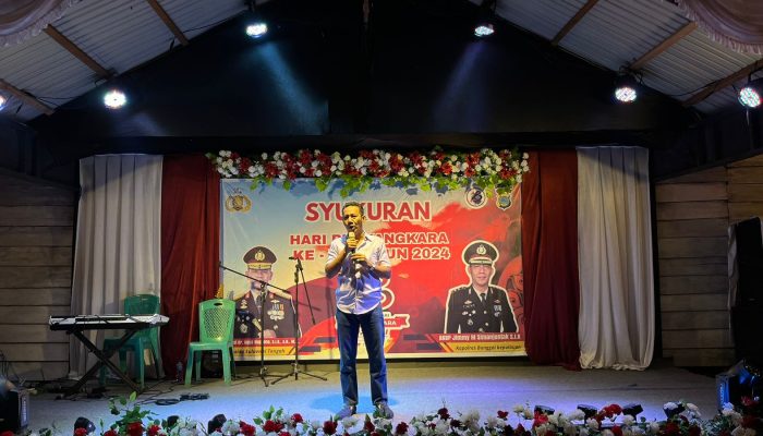 Polres  Bangkep  Gelar Syukuran Hari Bhayangkara Ke-78 dan Kenaikan Pangkat di Kafe Mahameru