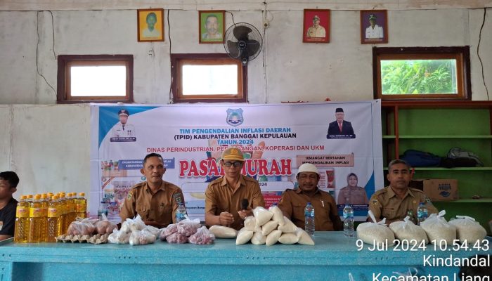 Kendalikan Inflasi Daerah, Pemda Bangkep Gelar Pasar Murah di Liang