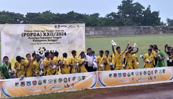 Bungkam Palu 2-1, Banggai Jawara Cabor Sepakbola POPDA Sulteng 2024