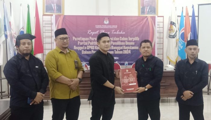 KPU Tetapkan Perolehan Kursi dan Calon Terpilih DPRD Bangkep