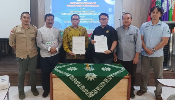 Fakultas Perikanan Unismuh Luwuk dan Dinas Perikanan Bangkep Teken MoU