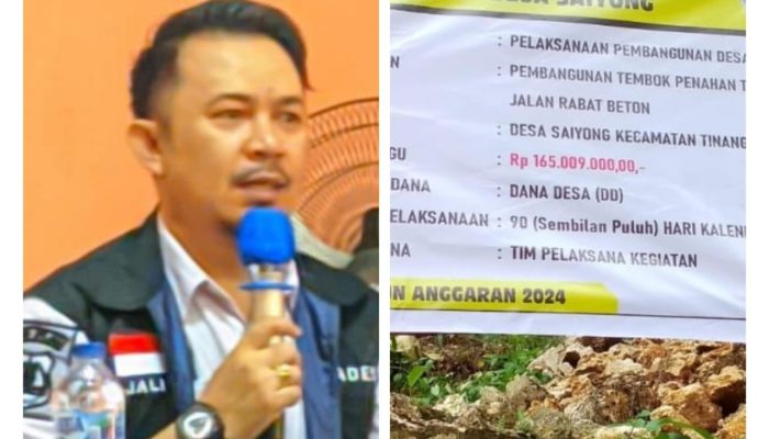 Libatkan Masyarakat, Pemdes Saiyong Bangun TPT dan Rabat Beton