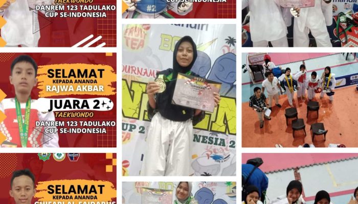 Santri Daarul Hikmah Berhasil Raih 4 Emas dan 8 Perak di Taekwondo Danrem  Cup