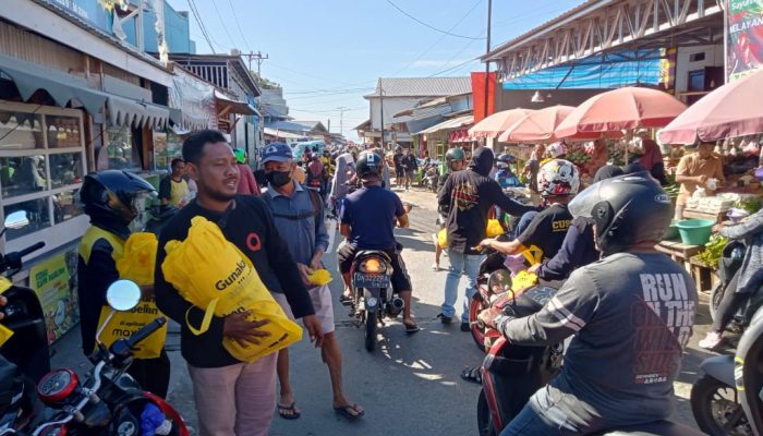 Maxim Luwuk Bagi-bagi Ratusan Goodie Bag, Masyarakat Antusias 