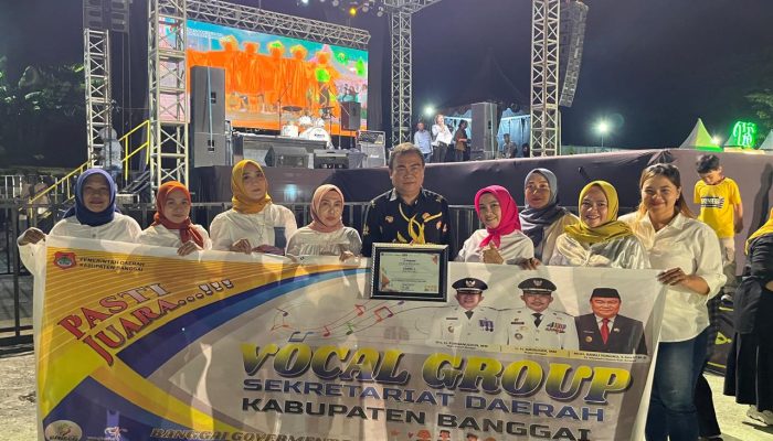 Selamat! Setda Banggai Juara 1 Lomba Vokal Group Antar OPD di BGE 2024