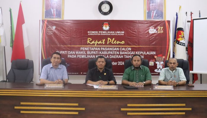 KPU Resmi Tetapkan 4 Paslon Penuhi Syarat Maju Pilkada Bangkep 2024