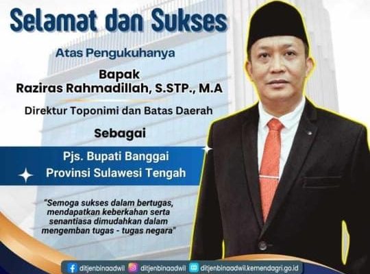 Besok Incumbent AT-FM Mulai Cuti, Mendagri Tunjuk Raziras Pjs Bupati Banggai