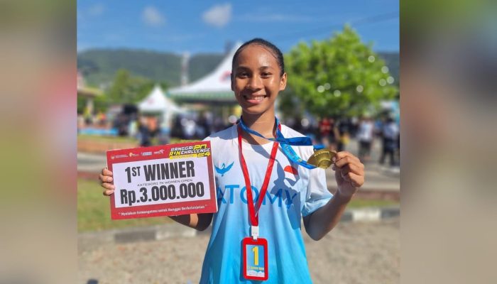 Kece, Fega Sriulina Ginting Siswi SMAN 2 Luwuk Baru Saja Juarai Run de City Woman 7K, Ini Tipsnya!