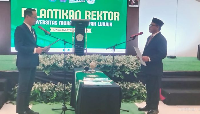 Dr. Sutrisno K Djawa Resmi Dilantik Sebagai Rektor Unismuh Luwuk Periode Kedua 