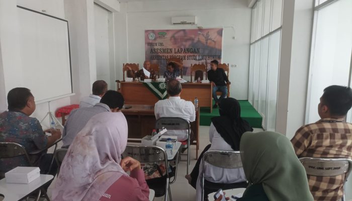 Dihadiri Rektor, FH Unismuh Luwuk Gelar Rapat Persiapan Asesmen Lapangan Akreditasi Prodi Ilmu Hukum 