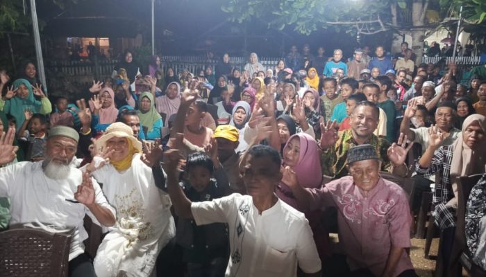 Solid! Emak Emak di Tinangkung Selatan Siap Menangkan Smile-Man