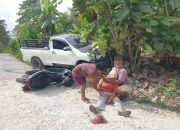 Gegara Jalan Rusak! Lakalantas Terjadi di Luwuk Timur: NMAX Vs Hilux, Korban Dirujuk ke RSUD Luwuk 