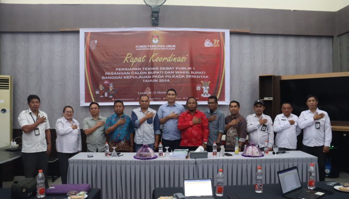 KPU dan Panelis Rakor Bahas Teknis Debat Perdana Pilkada Bangkep