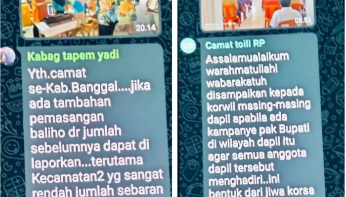 Viral, Beredar Percakapan Oknum Camat Hingga Kabag Diduga Langgar Netralitas