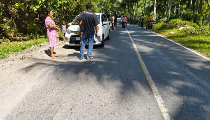 Lakalantas Calya Vs Motor Vega Terjadi di Nuhon, Pemotor Tak Sadarkan Diri