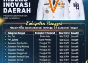 Selamat! Banggai Raih Penghargaan Bergengsi Indeks Inovasi Daerah Tertinggi se-Sulteng