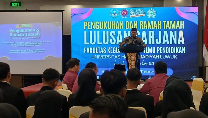 Pesan WR II Unismuh Luwuk kepada Lulusan FKIP: Jangan Berpuas Diri, Teruslah Belajar!