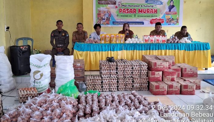 Ratusan Warga Antusias Hadiri Pasar Murah di Kecamatan Buko Selatan dan Bulagi