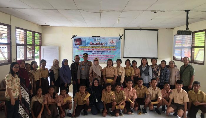 Bangun Sinergitas, DP3AP2KB Bangkep Gelar Sosialisasi Pencegahan Kekerasan dan Perkawinan Anak di Lingkungan Sekolah