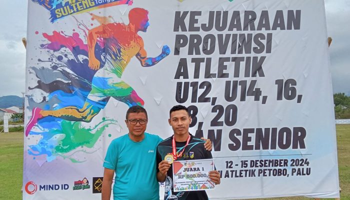 Selamat! Taufik Mahasiswa PJKR Unismuh Luwuk Raih Emas di Kejurprov Sulteng Cabor Atletik