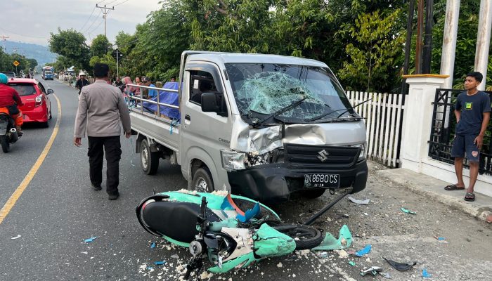 Tabrakan Hebat Motor Vs Mobil Terjadi Kintom, Satu Orang Meninggal Dunia