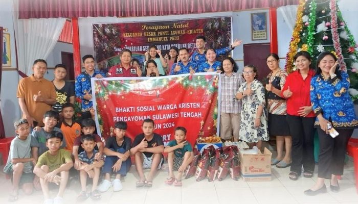 Baksos Sambut Natal, Warga Kristen Pengayoman Sulteng Kunjungi Panti Asuhan dan Rumah Makan Gratis Andi Agtas