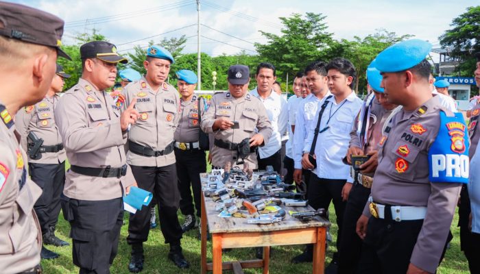 Cegah Penyalahgunaan, 48 Pucuk Senjata Api dari Anggota Polres Banggai Ditarik