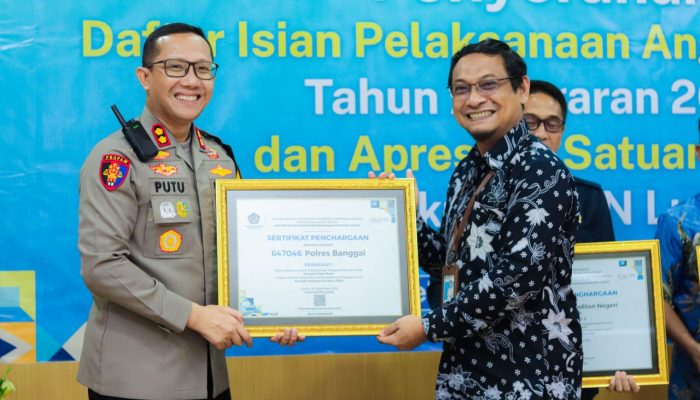 Tiga Kali Berturut-Turut Peringkat 1, Polres Banggai Terima Penghargaan dari KPPN