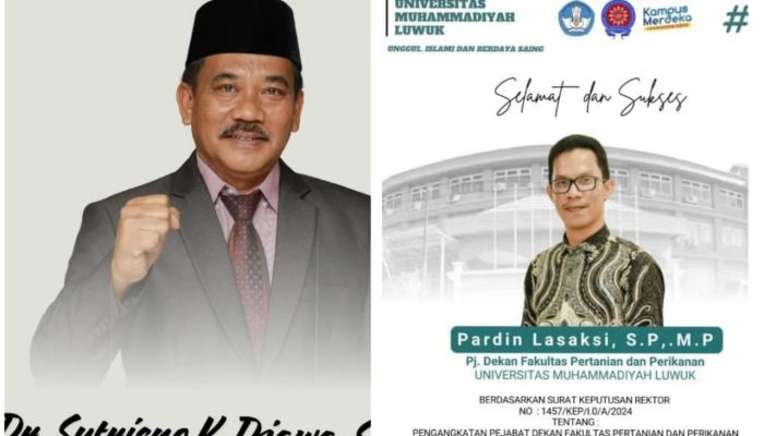 Resmi Merger, Rektor Unismuh Luwuk Tunjuk Pardin Sebagai Pj Dekan Faperta dan Perikanan