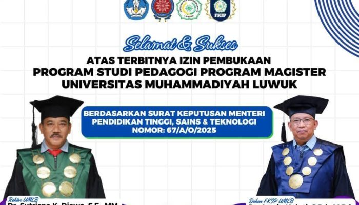 Selamat! Unismuh Luwuk Kantongi Izin Pembukaan Program Magister Prodi Pedagogi