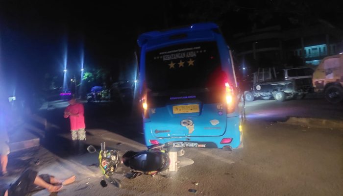 Diduga Mabuk, Pemotor Asal Bangkep Tabrak Mobil di Luwuk