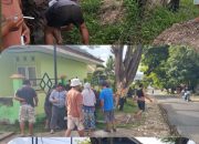 Warga Kilongan Permai Gelar Kerja Bakti Massal Bersihkan Selokan Depan SD MIN