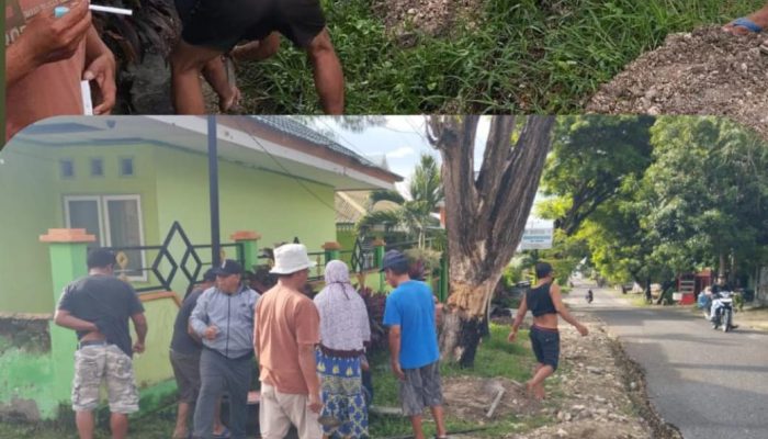 Warga Kilongan Permai Gelar Kerja Bakti Massal Bersihkan Selokan Depan SD MIN